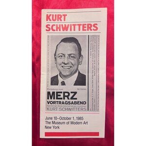 Kurt Schwitters MERZ MoMA Exhibition Brochure 1985 NYC Dada Collage Art